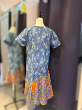 Load image into Gallery viewer, RB01-Batik with Denim Flow Dress