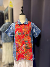 Load image into Gallery viewer, RB206-Denim Batik Collar Top