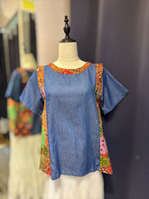 Load image into Gallery viewer, RB207-Denim Batik Top