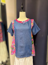 Load image into Gallery viewer, RB207-Denim Batik Top