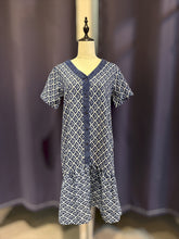Load image into Gallery viewer, T104810-Indigo Short Sleeve Dress
