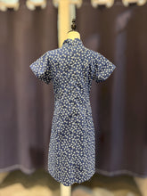 Load image into Gallery viewer, T104779-Indigo Mandarin Collar Dress
