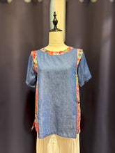 Load image into Gallery viewer, RB207B-Denim Batik Top(S)
