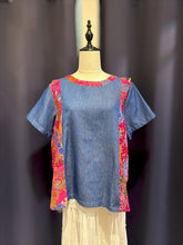 Load image into Gallery viewer, RB207F-Denim Batik Top(L)
