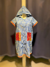 Load image into Gallery viewer, RB213F-Denim Batik Dress With Hoodie-L
