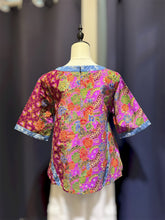 Load image into Gallery viewer, RB189B- Batik Denim 3/4 Sleeve-S

