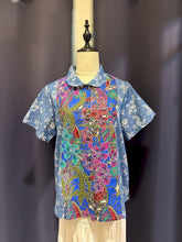 Load image into Gallery viewer, RB206C-Denim Batik Collar Top(M)
