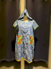 Load image into Gallery viewer, RB213C-Denim Batik Dress With Hoodie-L
