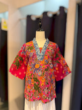 Load image into Gallery viewer, RB160-Batik &amp; Denim 3/4 Blouse
