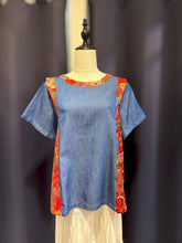 Load image into Gallery viewer, RB207G-Denim Batik Top(L)
