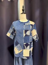 Load image into Gallery viewer, T104790-Patchwork Short Sleeve Top
