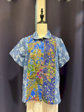 Load image into Gallery viewer, RB206F-Denim Batik Collar Top(L)
