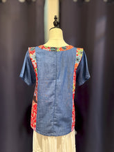 Load image into Gallery viewer, RB207B-Denim Batik Top(S)
