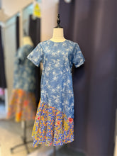Load image into Gallery viewer, RB01-Batik with Denim Flow Dress
