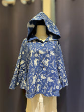 Load image into Gallery viewer, T104706-  Indigo Printed Jacket  With Hoodie

