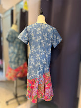 Load image into Gallery viewer, RB01-Batik with Denim Flow Dress
