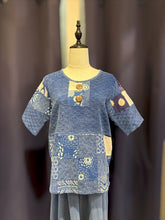 Load image into Gallery viewer, T104789-Patchwork Short Sleeve Top
