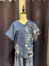 Load image into Gallery viewer, T104788-Patchwork V Neck Top
