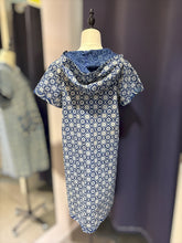 Load image into Gallery viewer, T104717- Indigo  Dress With Hoodie
