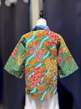 Load image into Gallery viewer, RB160E-Batik &amp; Denim 3/4 Blouse-S
