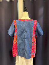 Load image into Gallery viewer, RB207F-Denim Batik Top(L)
