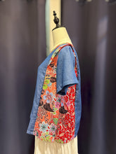 Load image into Gallery viewer, RB207B-Denim Batik Top(S)
