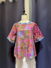 Load image into Gallery viewer, RB189B- Batik Denim 3/4 Sleeve-S
