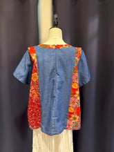 Load image into Gallery viewer, RB207G-Denim Batik Top(L)
