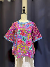Load image into Gallery viewer, RB189D- Batik Denim 3/4 Sleeve-M
