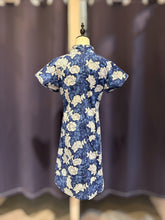 Load image into Gallery viewer, T104778-Indigo Mandarin Collar Dress
