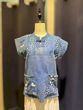 Load image into Gallery viewer, T104699- Patchwork Short Sleeve Top
