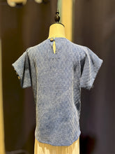 Load image into Gallery viewer, T104701- Patchwork Round Neck Short Sleeve Top
