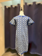 Load image into Gallery viewer, T104687 - Indigo Round Neck Short Sleeve Dress
