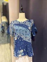 Load image into Gallery viewer, T104741-Indigo Short Sleeve Top
