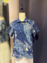 Load image into Gallery viewer, T104745-Indigo Collar Short Sleeve Top
