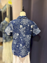 Load image into Gallery viewer, T104745-Indigo Collar Short Sleeve Top
