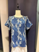 Load image into Gallery viewer, T104742-Indigo Short Sleeve Top
