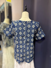 Load image into Gallery viewer, T104740-Indigo Short Sleeve Top
