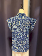 Load image into Gallery viewer, T104759-Indigo Short Sleeve Top
