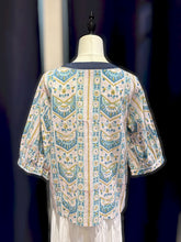 Load image into Gallery viewer, T104846-Denim Indian Cotton 3/4  Sleeve Top
