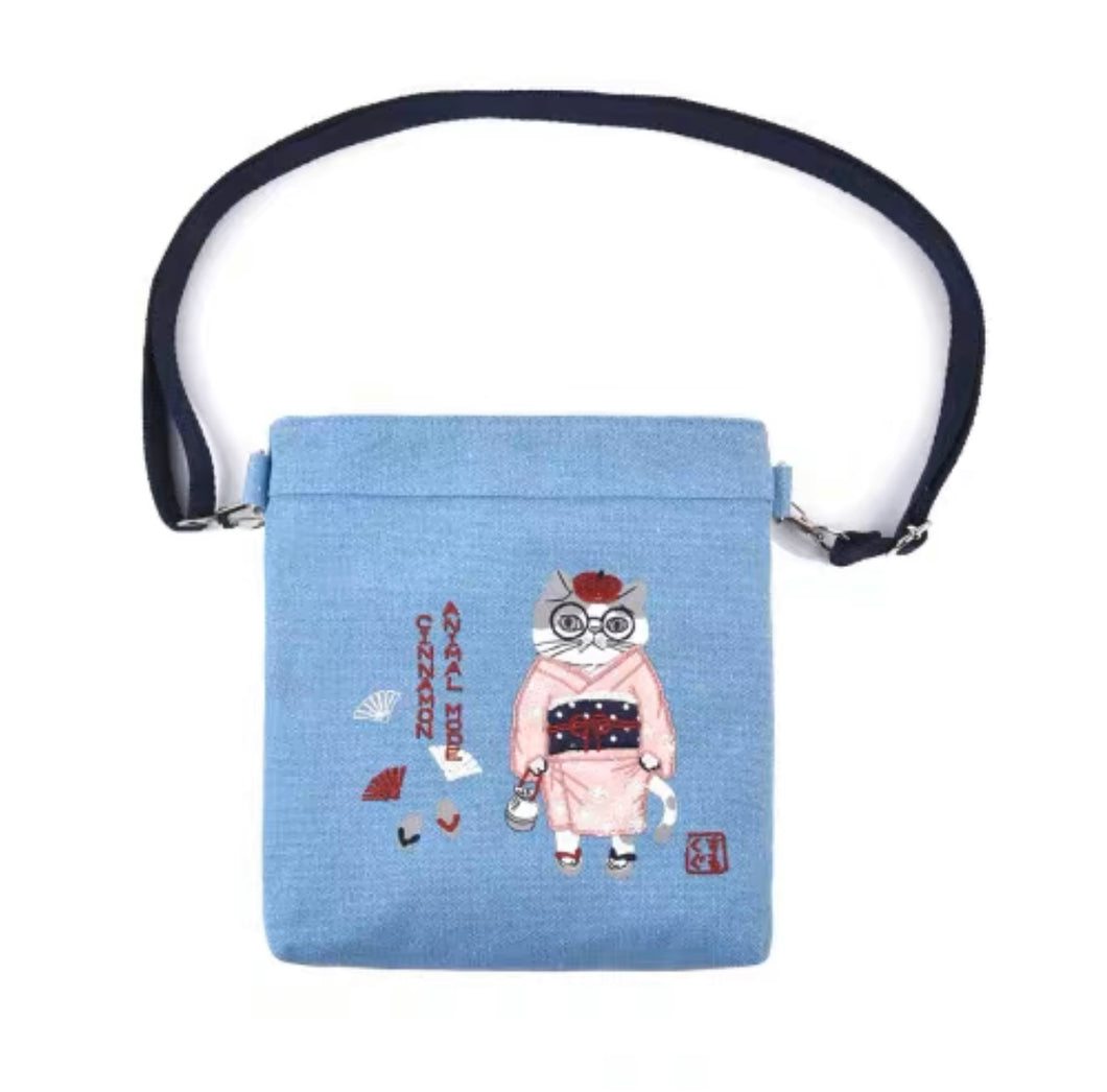 B100986-Cat Sling Bag