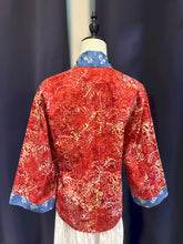 Load image into Gallery viewer, RB62C-Denim Hand-Painted Batik Jacket
