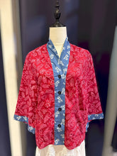 Load image into Gallery viewer, RB62A-Denim Hand-Painted Batik Jacket
