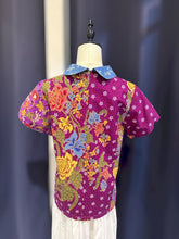 Load image into Gallery viewer, RB226C-Denim Batik Collar Top
