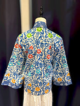 Load image into Gallery viewer, RB62D-Denim Hand-Painted Batik Jacket

