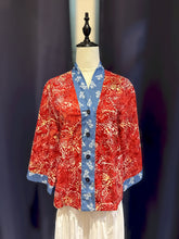 Load image into Gallery viewer, RB62C-Denim Hand-Painted Batik Jacket
