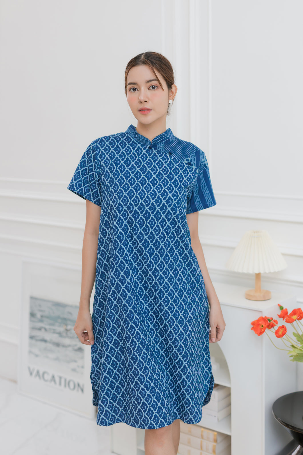 T119623-Mandarin Collar Dress