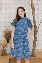 Load image into Gallery viewer, T119641-Mandarin Collar Dress
