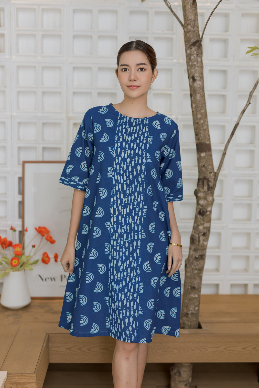 T119652-3/4 Sleeve Dress