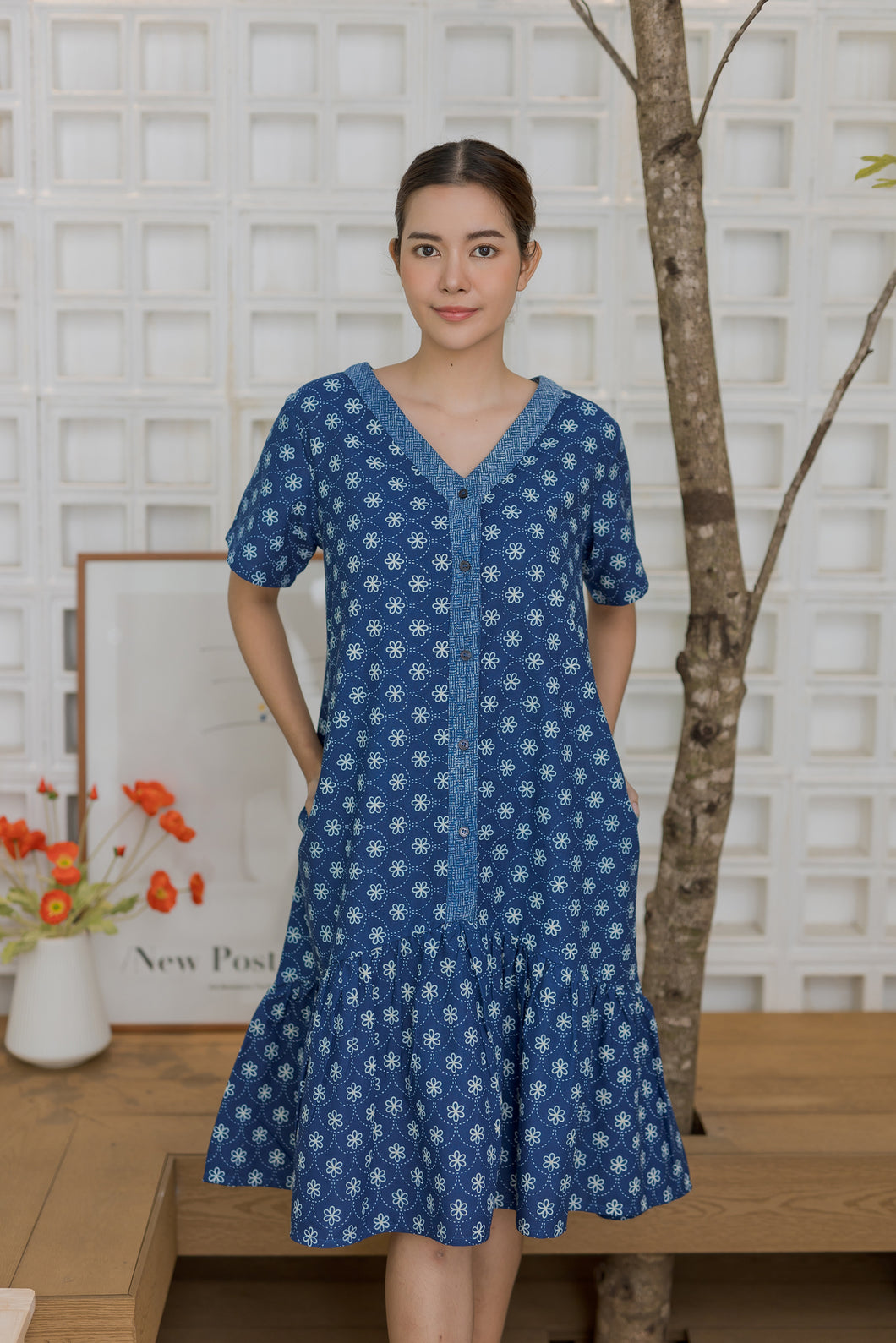 T119656-3/4 Sleeve Dress